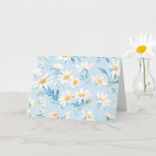 Watercolor Pastel Daisies Card