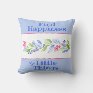 Watercolor Pastel Floral BE KIND Throw Pillow