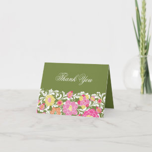 Watercolor Pastel Floral Thank You Card