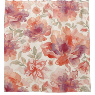 Watercolor Pastel Flowers Light Orange