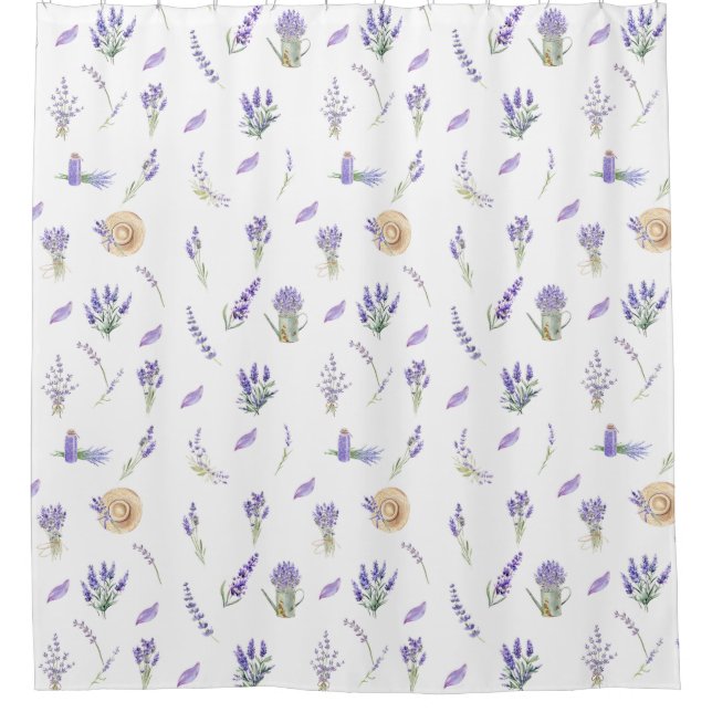 Watercolor Pastel Lavender Flowers (Front)