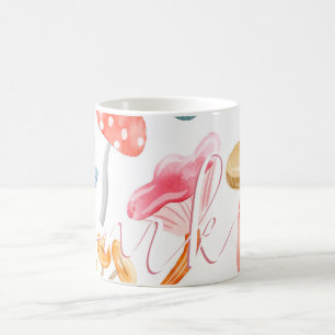  Watercolor Pastel Mushrooms Coffee Mug