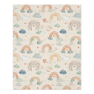 Watercolor Pastel Rainbow Nursery Art Poster