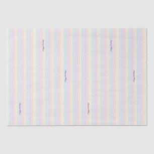 Watercolor Pastel Rainbow Stripe  Tissue Paper