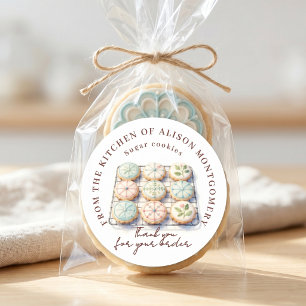 Watercolor Pastel Sugar Cookies Bakery Thank You Classic Round Sticker