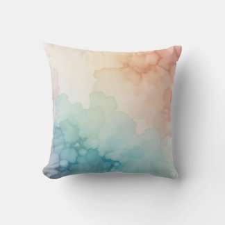 Watercolor Pastel Throw Pillow