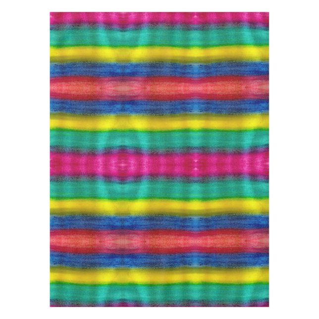Watercolor Pattern Art Tablecloth (Front)