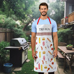 Watercolor Pattern BBQ  Grill Grilling Smoker Apron<br><div class="desc">This design may be personalized by choosing the customize option to add text or make other changes. If this product has the option to transfer the design to another item, please make sure to adjust the design to fit if needed. Contact me at colorflowcreations@gmail.com if you wish to have this...</div>