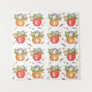 Watercolor pattern from autumn compositions tapestry