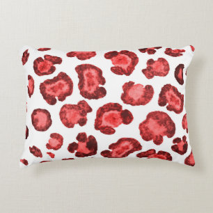 Watercolor pattern illustration leopard skin. Fash Accent Pillow