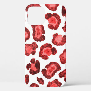 Watercolor pattern illustration leopard skin. Fash iPhone 12 Case