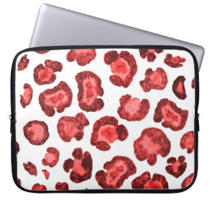 Watercolor pattern illustration leopard skin. Fash Laptop Sleeve