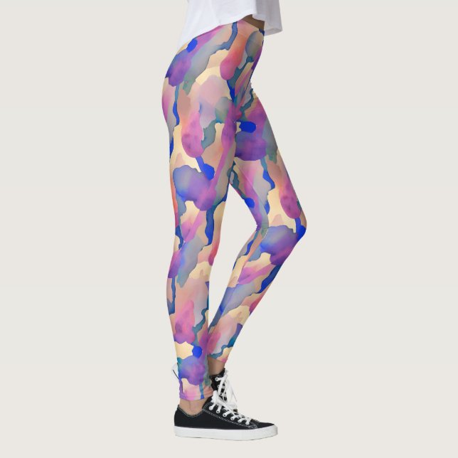 Watercolor Pattern Leggings (Right)