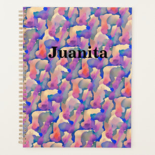 Watercolor Pattern Personalized Planner