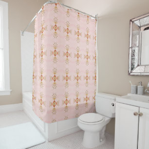 Watercolor Pattern With Pinks and Olive Green