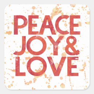 Watercolor Peace Christmas Holiday Envelope Seal