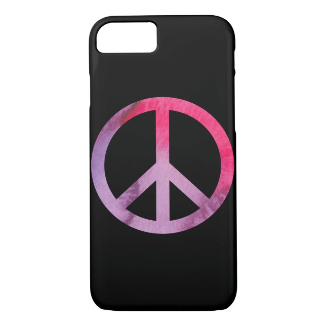 Watercolor Peace Sign Case-Mate iPhone Case (Back)