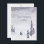 Watercolor Peaceful Wintry Scene Christmas/ Holiday Card<br><div class="desc">A peaceful,  wintry watercolor card for your holiday greetings.</div>