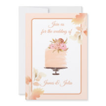 Watercolor Peach Floral Wedding Theme