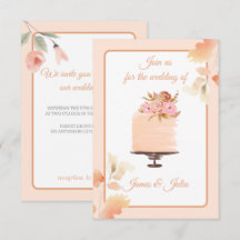 Watercolor Peach Floral Wedding Theme