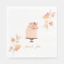 Watercolor Peach Floral Wedding Theme
