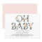 Watercolor Peach Flowers Oh Baby! Baby Shower
