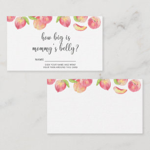 Watercolor peach how big is mommy's belly enclosure card