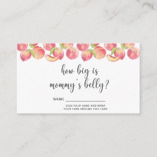 Watercolor peach how big is mommy's belly enclosure card