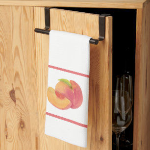 Watercolor Peach Kitchen Towel