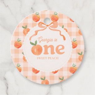 Watercolor Peach Party Favour Tag