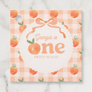 Watercolor Peach Party Favour Tag