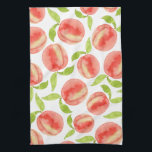 Watercolor Peach Pattern   Kitchen Towel<br><div class="desc">cute watercolor painted peach pattern</div>
