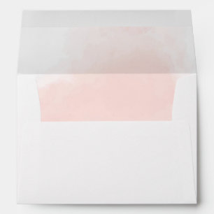 Watercolor Peach Wash Engagement Envelope