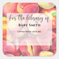 Watercolor peaches - For the library of