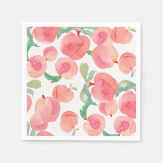 Watercolor Peaches Napkin