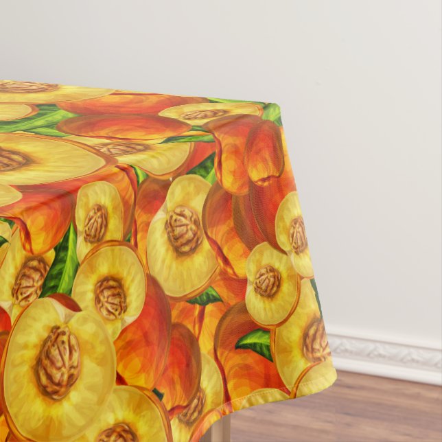 Watercolor Peaches Tablecloth (In Situ)