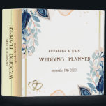 Watercolor Peacock Floral Wedding Binder<br><div class="desc">Chic watercolor floral wedding invitation.</div>