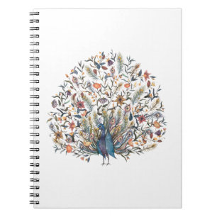 Watercolor  Peacock Notebook