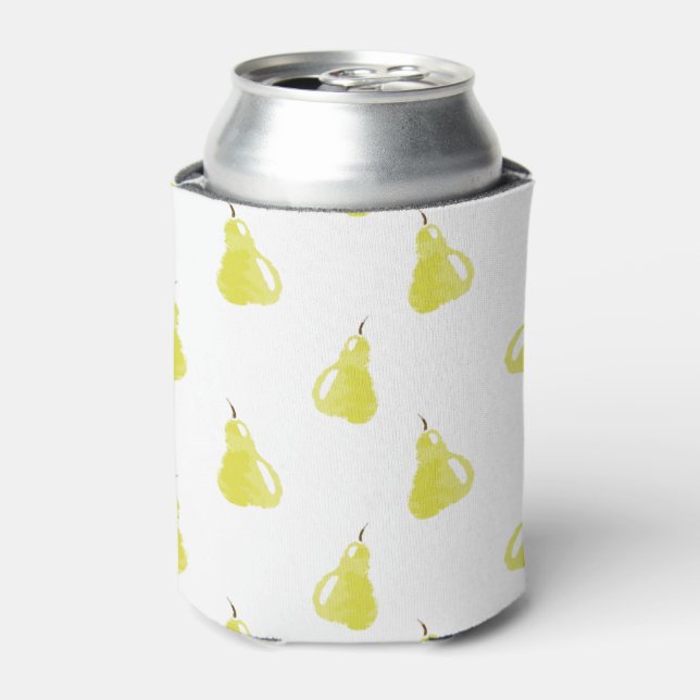 Watercolor Pear Pattern Can Cooler (Can Front)