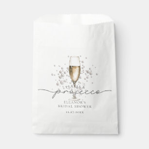 Watercolor Pearls & Prosecco Bridal Shower Favor Favour Bag