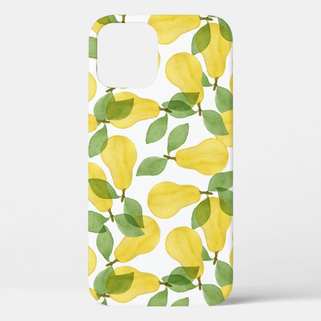Watercolor Pears: Hand Painted Pattern Case-Mate iPhone Case (Back)