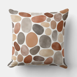Watercolor Pebbles 230921 Throw Pillow