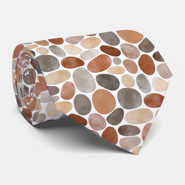 Watercolor Pebbles 230921 Tie (Rolled)