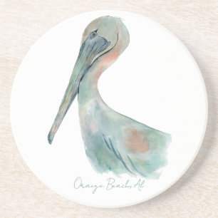 Watercolor Pelican Coaster
