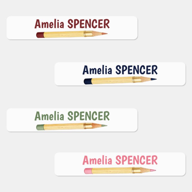 Watercolor Pencil Personalized Waterproof Name (Group)