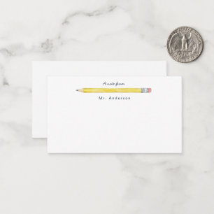Watercolor Pencil Teachers  Little  Card