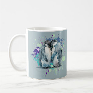 Watercolor Penguins Coffee Mug
