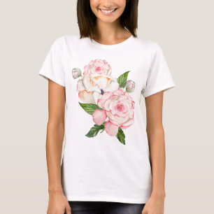 Watercolor peonies in tender colours T-Shirt