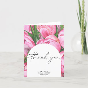 Watercolor peonies - thank you bridal shower 