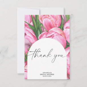 Watercolor peonies - thank you bridal shower 